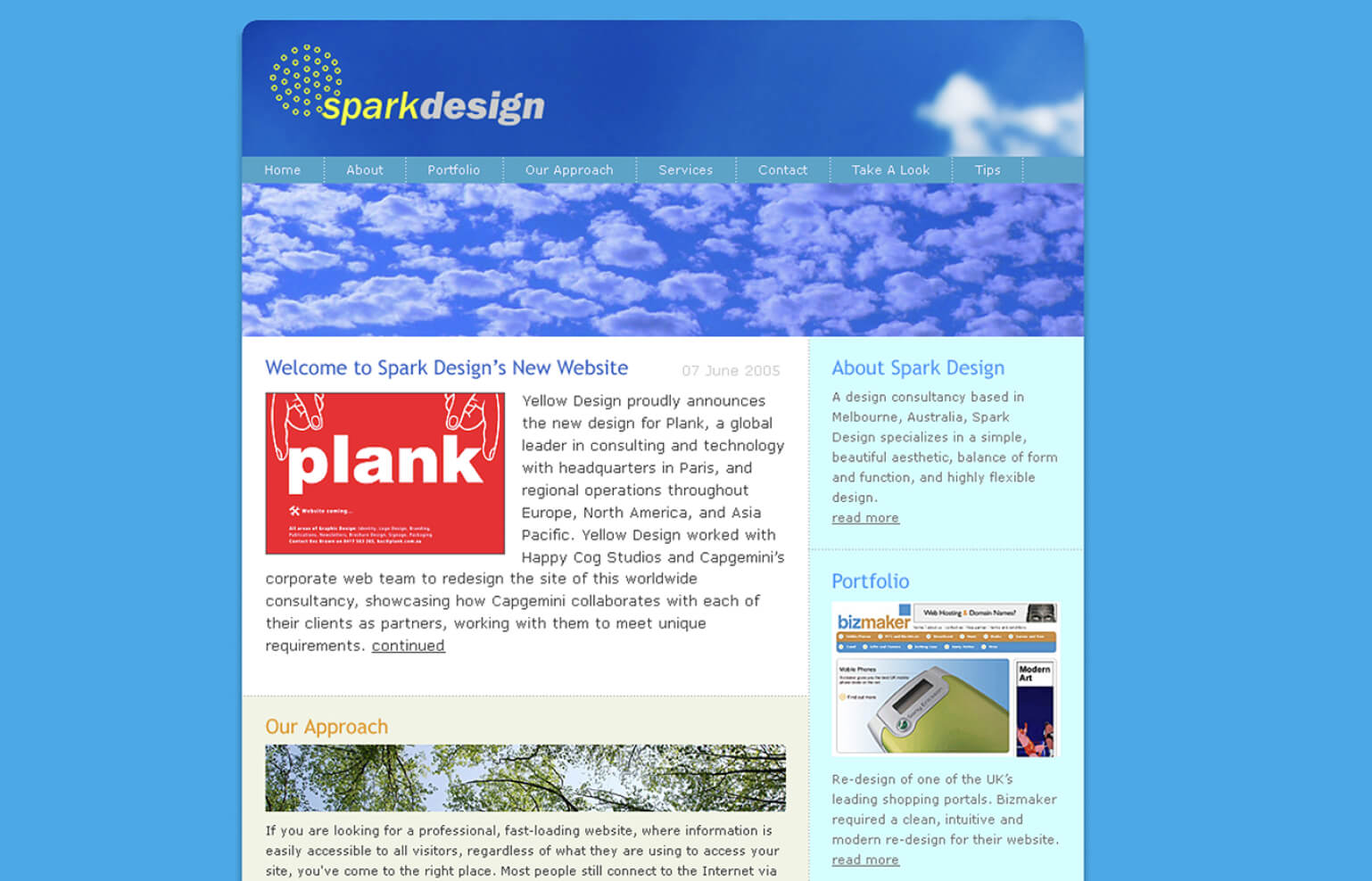 Spark Digital website 2004