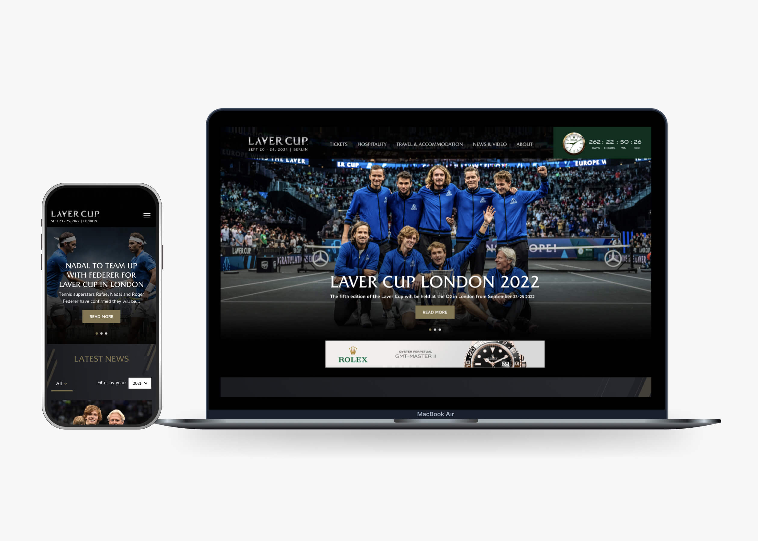 Pic of Laver Cup Website and mobile