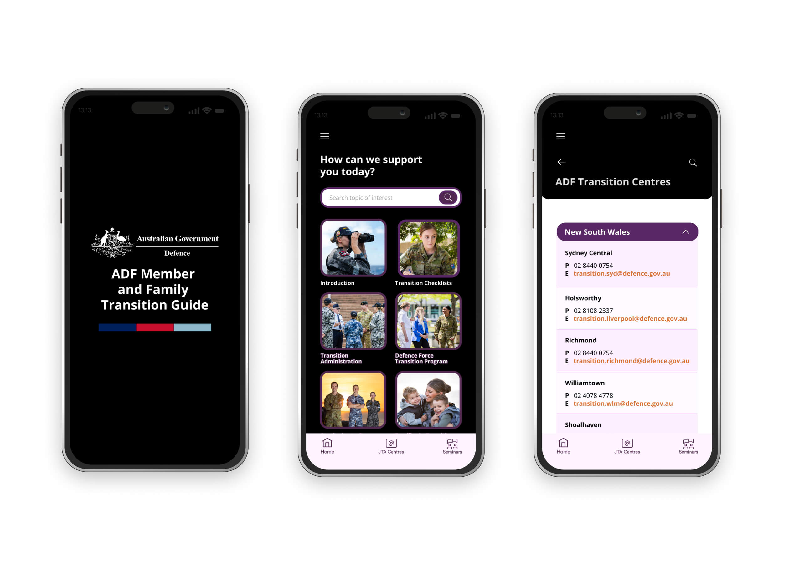 ADF Member and Family Transition Guide App - main image ADF Member and Family Transition Guide App - main image