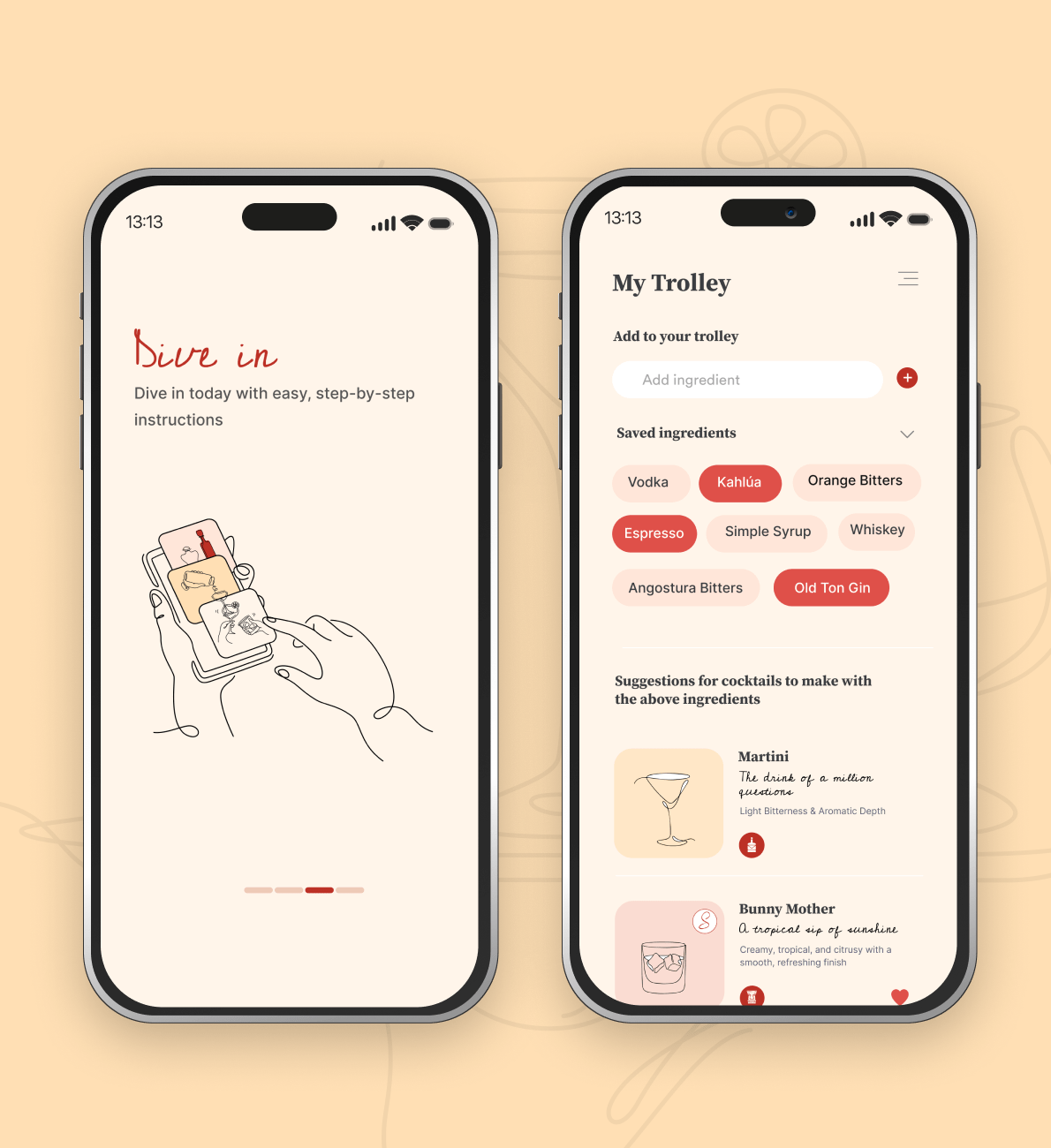 Sante Cocktails - mobile app